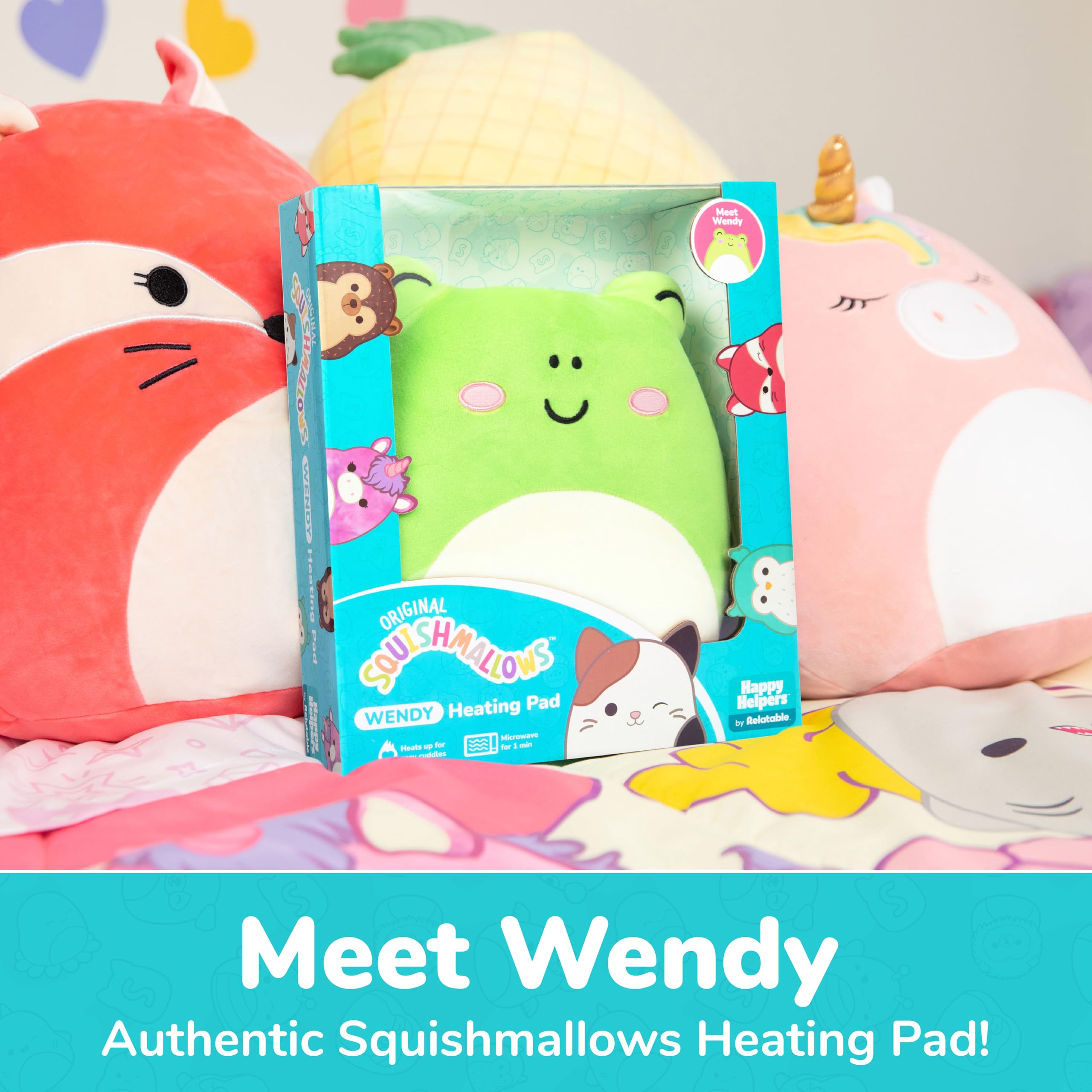 Squishmallows Wendy Heating Pad - Squishmallows Heating Pads for Cramps by Relatable