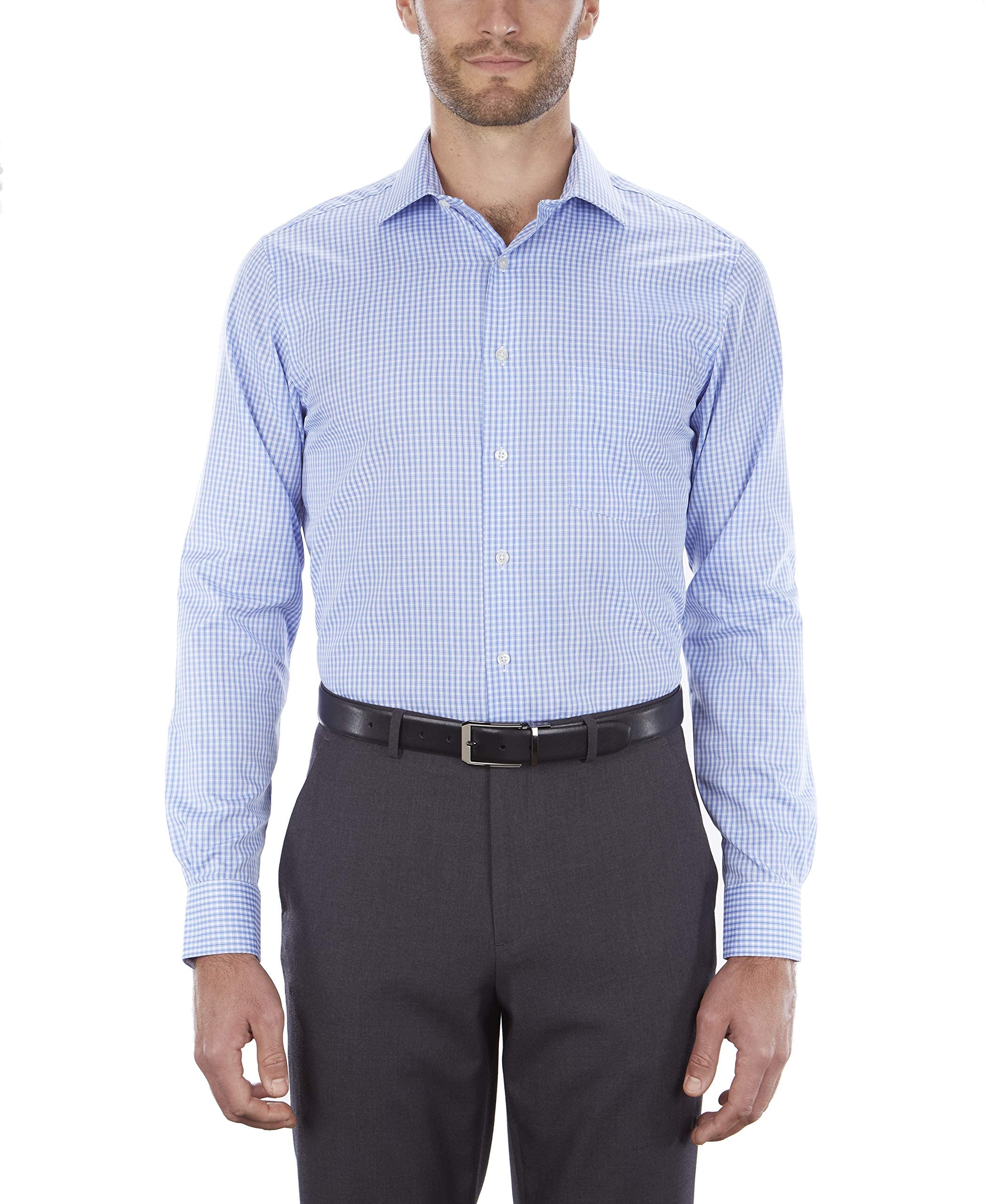 Van Heusen Men's Dress Shirt Regular Fit Flex Collar Check