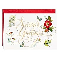 Hallmark Boxed Holiday Cards, Floral Season's Greetings (40 Cards with Envelopes)