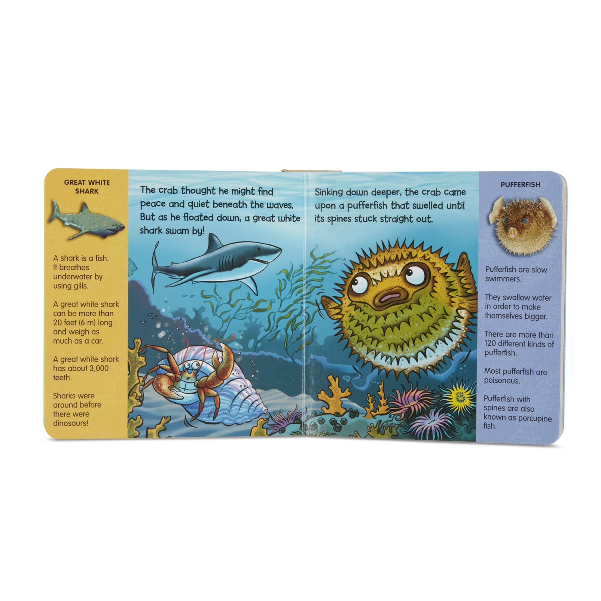 Melissa & Doug Children’s Book - Play-Alongs: At the Seashore (10 Pages, 10 Sea Creature Toys)