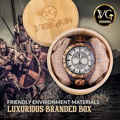 Yggdrasil Tree of Life Handmade Viking Wooden Watch, Vikings Jewelry, Norse Mythology, Yggdrasil Jewelry, Yggdrasil Gift, Tree of Life Watch