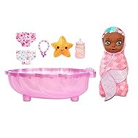 Baby Born Surprise Mermaid Surprise – Baby Doll with Pink Towel and 20+ Surprises, Multicolored