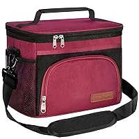 Insulated Lunch Bag for Women/Men - Reusable Lunch Box for Office Picnic Hiking Beach - Leakproof Cooler Tote Bag Organizer with Adjustable Shoulder Strap for Adults
