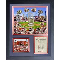Legends Never Die St. Louis Cardinals MLB World Series Rings and Championships Collectible | Framed Photo Collage Decor - 12