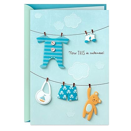 Hallmark Baby Shower Card (Blue, Now This is Cuteness)