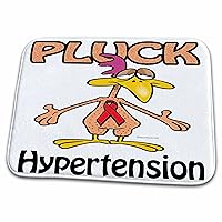 3dRose Chicken Pluck Hypertension Awareness Ribbon Cause Design - Dish Drying Mats (ddm-114795-1)