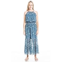 Max Studio Women's Georgette Smocked Waist Maxi Dress