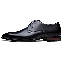 Jousen Men's Dress Shoes Leather Formal Business Oxford Derby Shoes Brogue Wingtip Retro Dress Shoes for Men