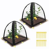2PCS Pest Guard Cover-22 x 22 x 23 Inch Mesh Plant Cover for Pests-Garden Plants Cloche Tent for Protect Plants Vegetables Fruits Shrubs from Squirrel Animal Eating