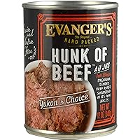 Evangers Evanger's Hunk of Beef Dog Food - 12, 12 oz Cans