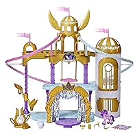 A New Generation Movie Royal Racing Ziplines - 22-Inch Castle Playset Toy with 2 Moving Ziplines, Princess Pipp Petals Figure