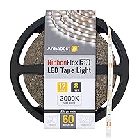 Soft Bright White, 60 LEDs/M, 8.2' (2.5M) RibbonFlex Pro LED Tape Light.. 142210
