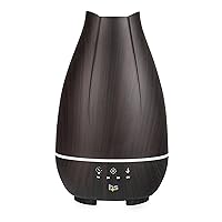 Essential Oil Diffuser, Cool Mist Humidifier and Aromatherapy Diffuser with 500ML Tank Ideal for Large Rooms, Adjustable Timer, Mist Mode and 7 LED Light Colors, Brown
