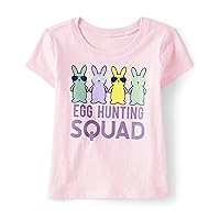 The Children's Place baby girls Egg Hunting Squad Graphic Short Sleeve Tee