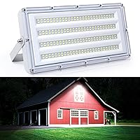 LED Flood Lights Outdoor, 100W 10000 LM Outdoor Security Lights with Plug, Outside LED Work Light 6500K Daylight White, IP66 Waterproof Bright Floodlight for Garage, Yard, Patio, Playground