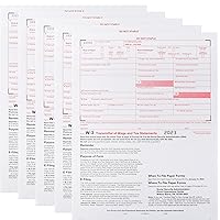 W-3 Tax Transmittal Form 2023 Pack of 10 Laser Forms Summary for Transmittal of Wage and Tax Statements, W3 IRS Approved,W-3 Forms Designed for QuickBooks and Accounting Software W-3 2023