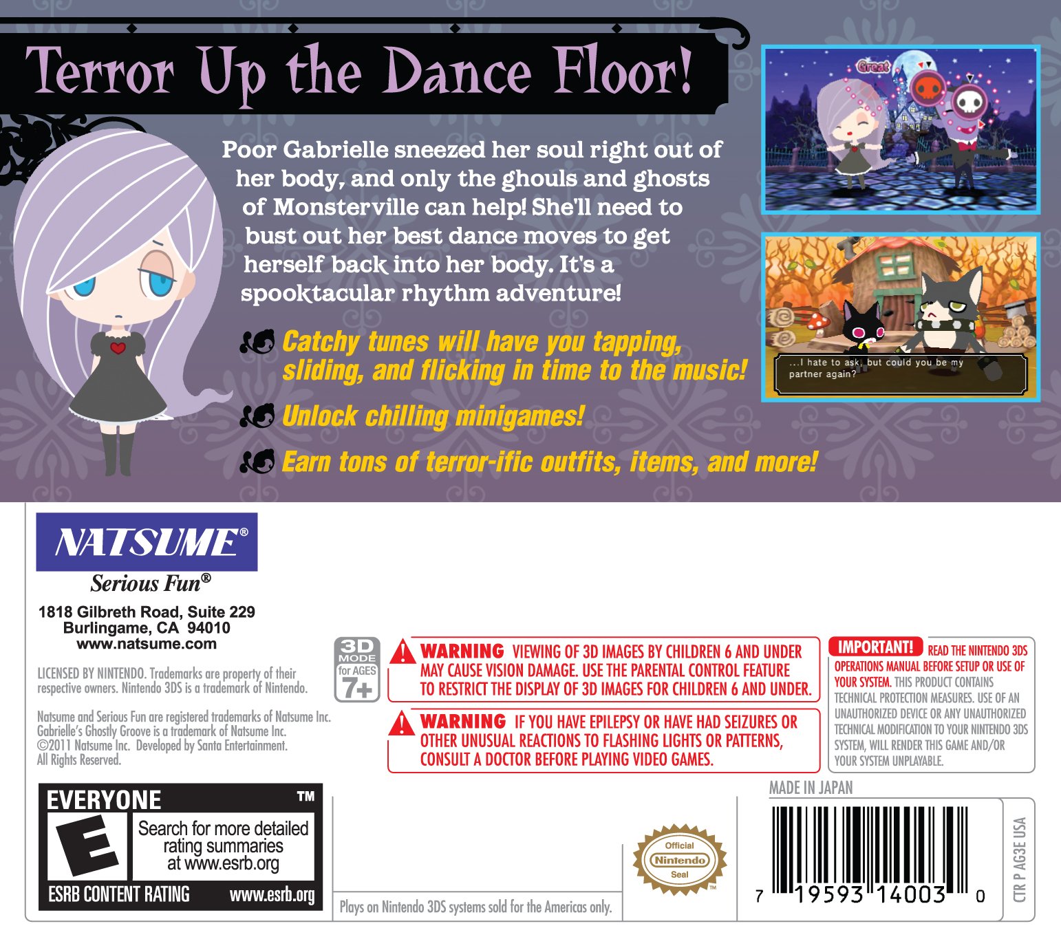 Gabrielle's Ghostly Groove - Nintendo 3DS