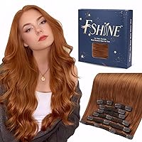 Fshine Clip in Hair Extensions crimson Real Human Hair 18 Inch Clip in Hair Extensions 120g 7Pcs Soft Straight Natural Remy Hair Clip in Human Hair Extensions