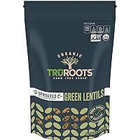 TruRoots Organic Sprouted Green Lentils, 10 Ounces (Pack of 6), Certified USDA Organic, Non-GMO Project Verified