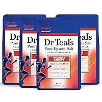 Dr Teal's Pure Epsom Salt Soak, Wellness Therapy with Rosemary & Mint, 3 lbs (Pack of 4) (Packaging May Vary)
