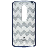 Kate Spade Flexible Hardshell Case for Motorola Droid Maxx 2 - Silver Chevron