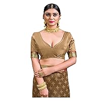 Women's Readymade Banglori Silk Blouse For Sarees Indian Designer Bollywood Padded Stitched Crop Top Choli