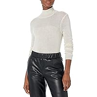 Emporio Armani Women's Wool Mohair Blend Knit Fitted Turtleneck