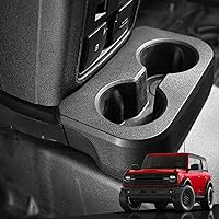 Mabett Removable Rear Dual Cup Holder for Ford Bronco 2021 2022 2023 2024 2/4 Door Bronco Accessories（Not for Bronco Sport