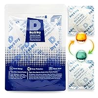 Dry & Dry 50 Gram [24 Packets] Food Safe Orange Indicating(Orange to Dark Green) Mixed Silica Gel Packets Desiccants - Rechargeable Silica Gel Packs, Silica Gel, Moisture Absorbers