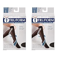 Truform Compression 15-20 Mmhg Sheer Knee High Stocking, Medium (Pack of 2), Ivory