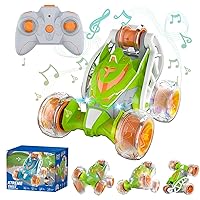 Remote Control Car, RC Stunt Car 360° Rolling Twister with Lights Music, Spray Steam RC Car Toy, Rechargeable Remote Control Car for 4 5 6 7 8-12 Year Old Boys and Girls