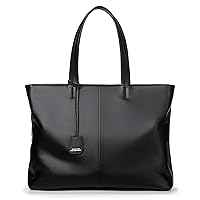FSD.WG Men's Tote Bag,Business Bag, Leather Briefcase,Elegant Leather,Large Capacity,Black