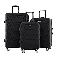 Tahoe 3 Piece Spinner Luggage Set, Black