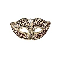 Forum Novelties womens Leopard Print Venetian Mask Party Supplies, Leopard, One Size US