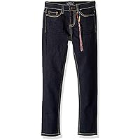 Girls' Stretch Denim Jeans, Skinny Fit Pants with Zipper Closure & 5 Pockets