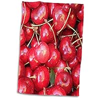3D Rose Red Macro Food Photography-Cherry Fruit-Shiny Bright Cooking Kitchen Chef Gifts Towel, 15