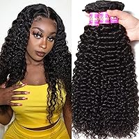 Unice Hair 10A Brazilian Curly Virgin Hair Weave 3 Bundles Unprocessed Human Hair Extensions Natural Color Can Be Dyed and Bleached Tangle Free 10 12 14inch