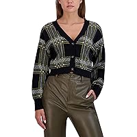 BCBGeneration Women's Relaxed Sweater Long Sleeve V Neck Button Down Cardigan