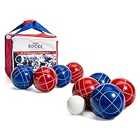Franklin Sports Bocce Ball Set — 8 All Weather Bocce Balls and 1 Pallino — Beach, Backyard Lawn or Outdoor Party Game — Professional, American, and Starter Set Options