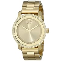 Movado Women's 3600150 Bold Diamond-Accented Gold-Tone Stainless Steel Watch