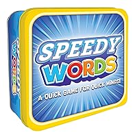 Foxmind Speedy Words Quick Word Game, On The Go Educational Kids and Adult Card Games, 15 Minute Fun Card Games for 2 Players or More, Card Game for Family Night, Parties, and More