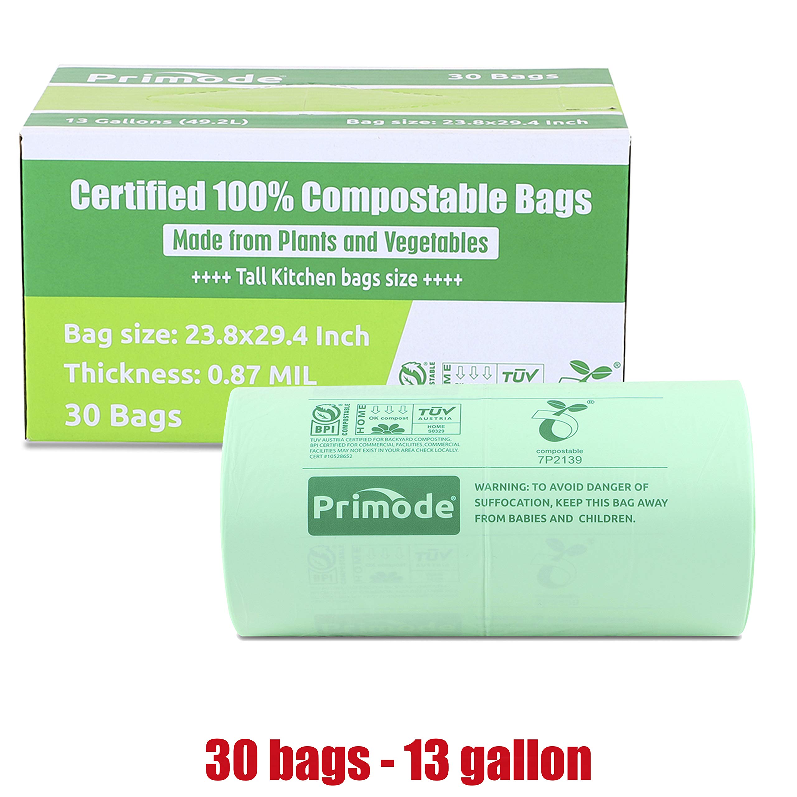 Compostable Tall Kitchen Garbage Bags, 13 Gallon | Free the Ocean | Free  the Ocean