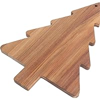 Amosfun Christmas Tree Charcuterie Board, Xmas Cutting Board Fruit Tray Holiday Cheese Board Wooden Appetizer Tray Sushi Serving Tray Dessert Candy Dish