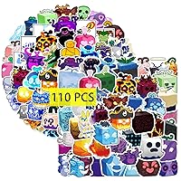 Fruits Game Stickers (110 Pcs) Gifts Decor Cute Cartoon Stickers for Kids Teens for Computers Laptop Skateboard Guitar Luggage Vinyl Decal