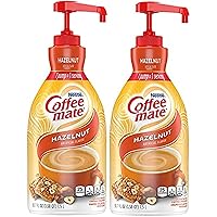 Nestle Coffee mate Coffee Creamer, Hazelnut, Concentrated Liquid Pump Bottle, Non Dairy, No Refrigeration, 50.7 Fl Oz (Pack of 2)
