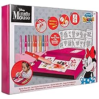 Disney - Minnie Mouse - Spray Pen Set - Colouring Pens for Children - Colouring Set with Colouring Pencils and Colouring Pages