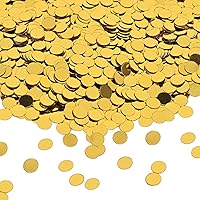 Beistle , 4 Packages Fanci Fetti Dots, 1 Ounce of Confetti in Package, Total of 4 Ounces of Confetti (Gold)