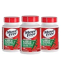 Advanced Glucosamine Chondroitin MSM Joint Support Supplement, Supports Mobility Comfort Strength Flexibility & Bone - 120 Count (Pack of 3)