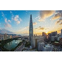 Seoul Korea Jigsaw Puzzle for Adults 1000 Piece Wooden Travel Gift Souvenir