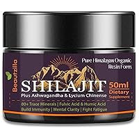 Shilajit Pure Himalayan Organic Shilajit Resin, Gold Grade Pure Shilajit for Men and Women, Pure Natural Shilajit with 85+ Trace Minerals & Fulvic Acid for Energy, Immune Support, 50 Grams